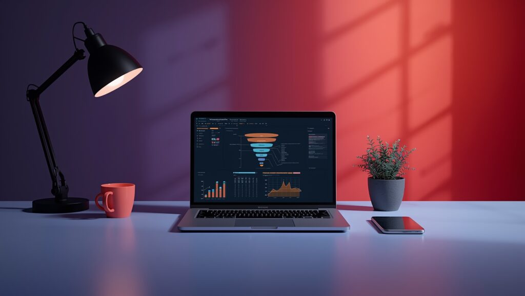 Darstellung eines strukturierten Systems zur planbaren Neukundengewinnung mit klaren Prozessen und Datenübersicht.